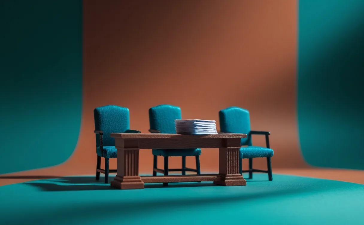 Miniatuur diorama-illustratie bij artikel '5.000 dollar boete voor advocaat die ChatGPT-getuigen niet controleerde'