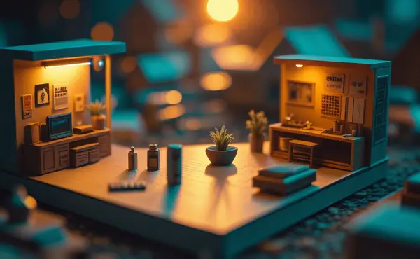 Miniatuur diorama-illustratie bij artikel 'Top 3 GPU cloud providers voor AI-training vergeleken'