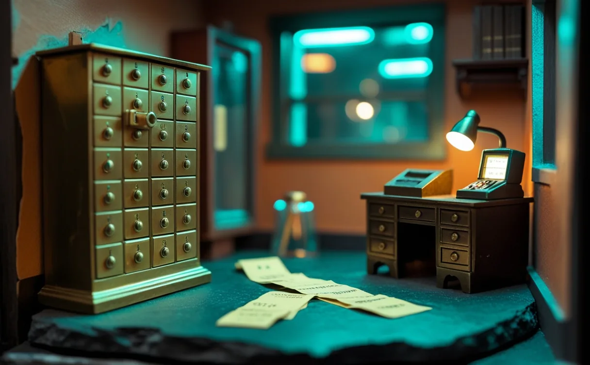 Miniatuur diorama-illustratie bij artikel 'AI nam een besluit over jou — kan iemand bewijzen wat er gebeurde?'