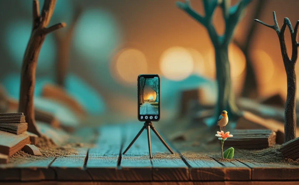 Miniatuur diorama-illustratie bij artikel 'Natuur herkennen met je telefoon: welke AI-apps werken echt?'