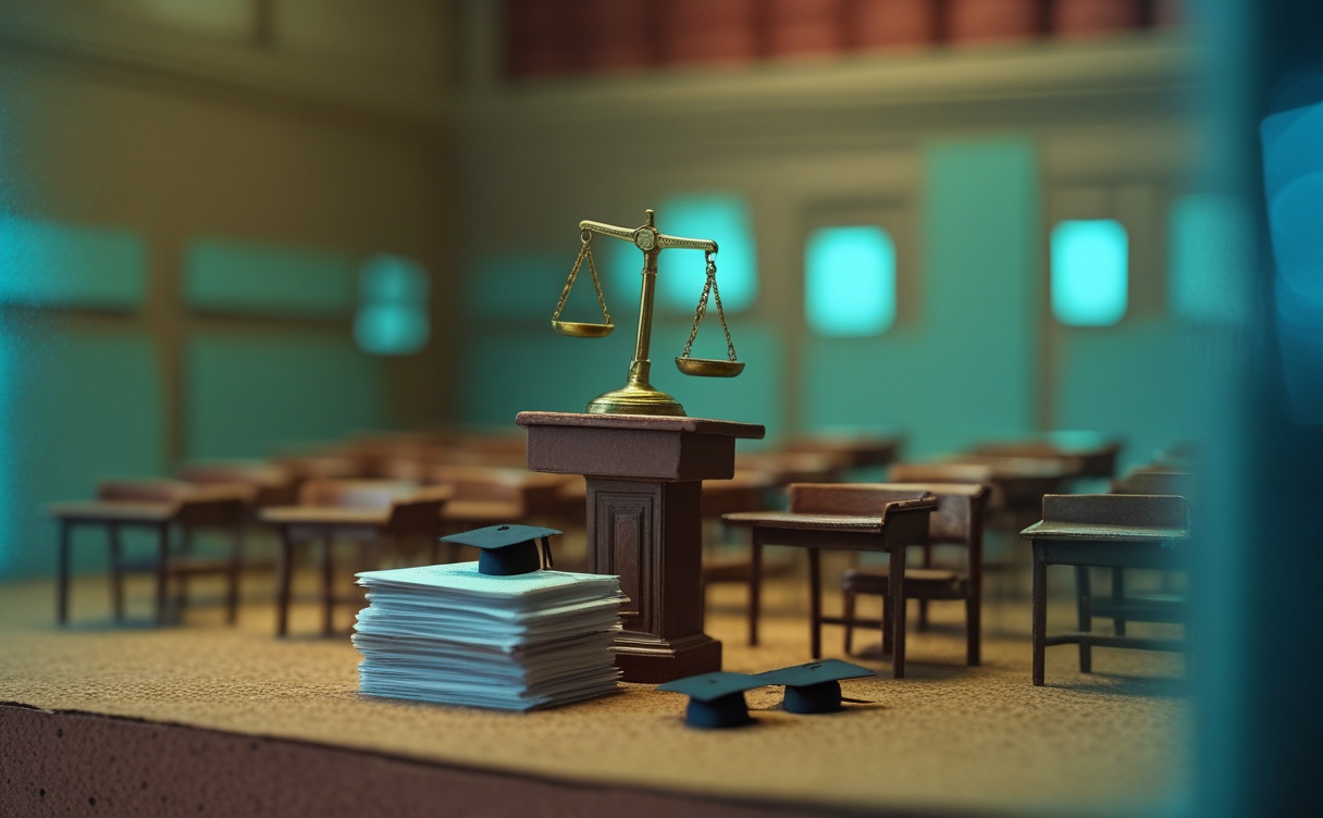 Miniatuur diorama-illustratie bij artikel 'AI-spieken treft Ivy League: Brown-professor ziet tentamencijfers instorten'