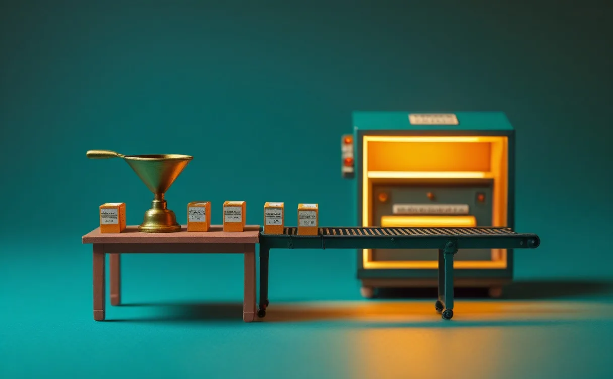 Miniatuur diorama-illustratie bij artikel 'Waarom AI straks bepaalt welk merk je koopt: de opkomst van GEO'