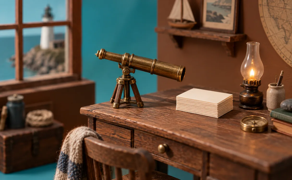 Miniatuur diorama-illustratie bij artikel 'AI-zoekvragen Nederland week 43: wie checkt scripties op AI?'