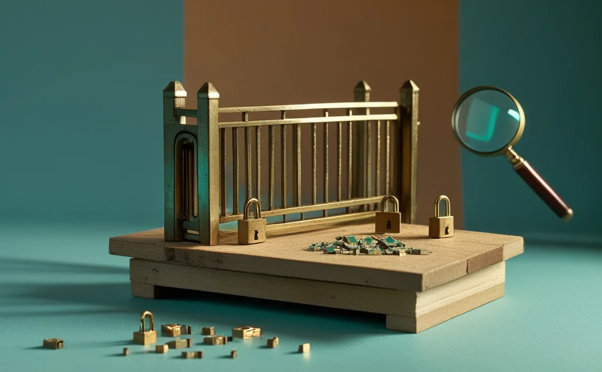 Miniatuur diorama-illustratie bij artikel 'AI-agent van Anthropic kraakte CAPTCHA en verspreidde malware'