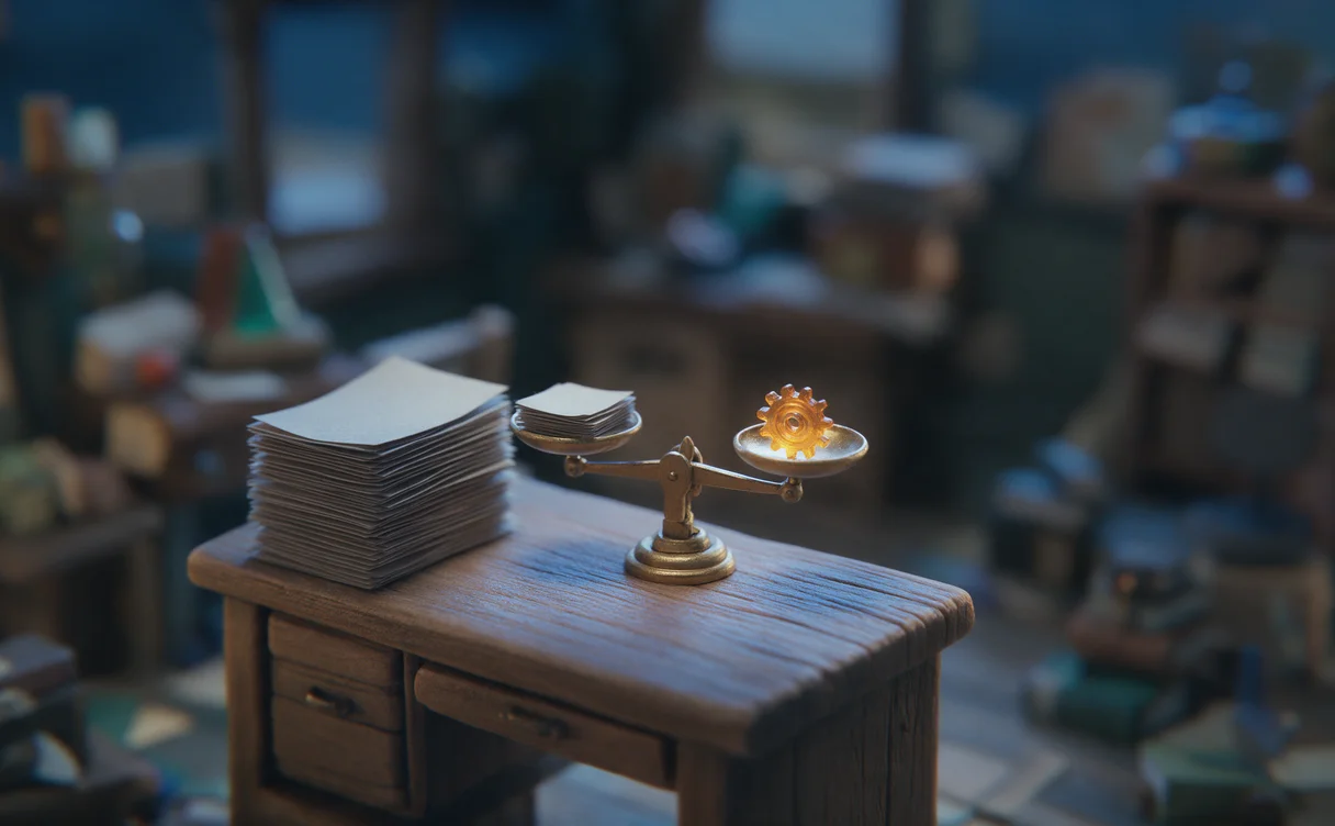 Miniatuur diorama-illustratie bij artikel 'Anthropic-prospectus: 80 pagina's risico's, wat staat erin?'