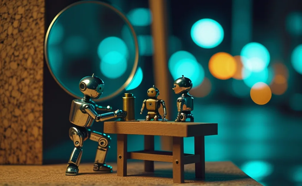 Miniatuur diorama-illustratie bij artikel 'Anthropic toont hoe AI zichzelf begint te bouwen — en pleit voor een pauze-optie'