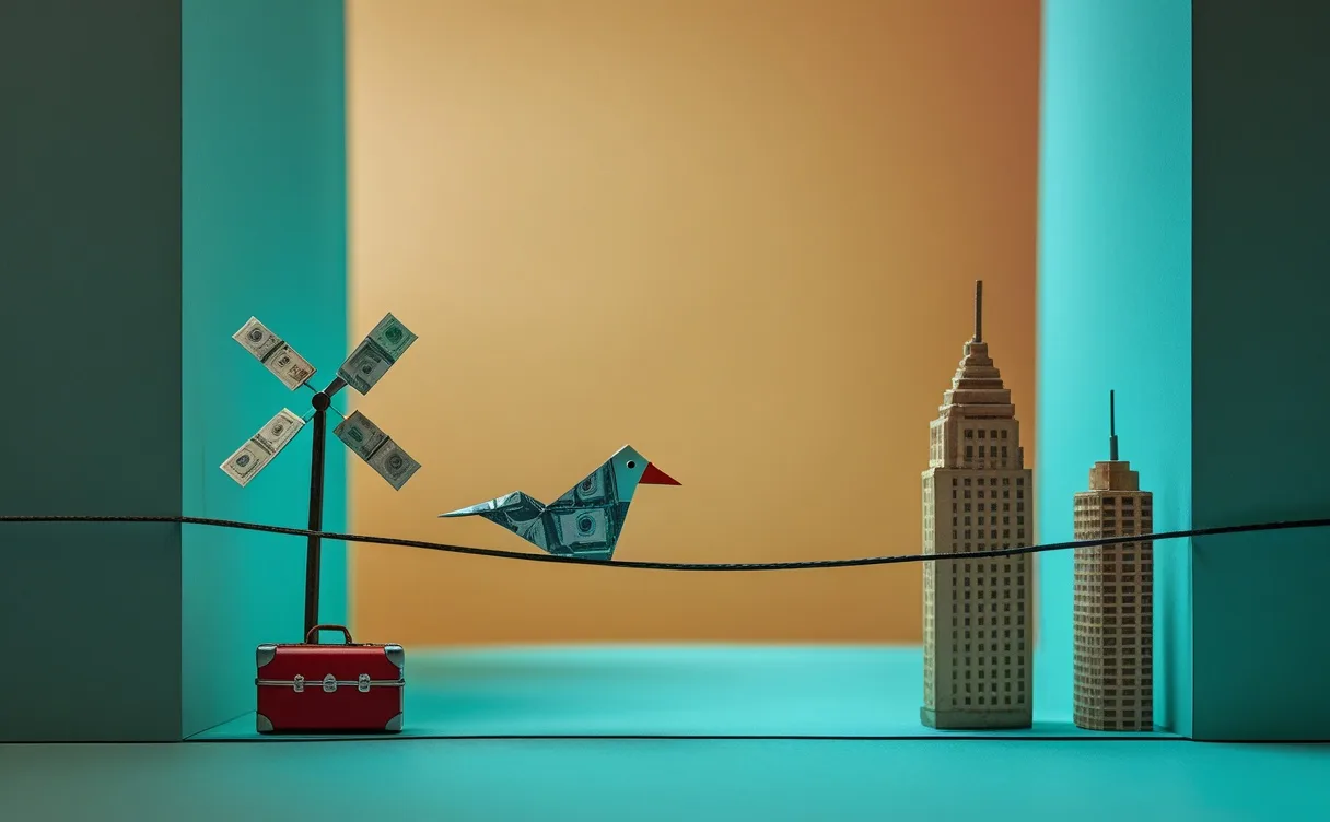 Miniatuur diorama-illustratie bij artikel 'Bird haalt $450 miljoen op voor AI-agents — en verliet Nederland al'