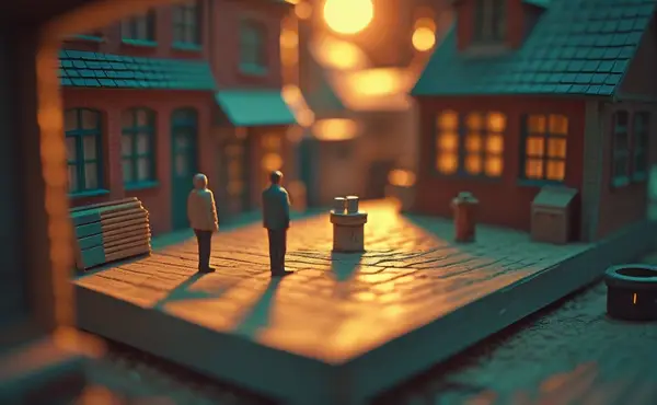 Miniatuur diorama-illustratie bij artikel 'EU AI Act: welke 10 Nederlandse toezichthouders jouw MKB raken'