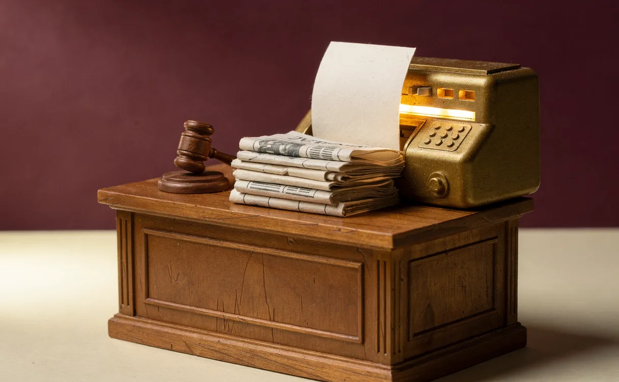 Miniatuur diorama-illustratie bij artikel 'Rechter wijst zaken van uitgevers tegen Google AI Overviews af'
