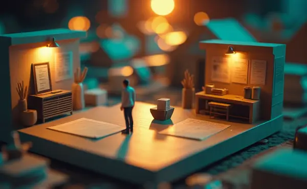 Miniatuur diorama-illustratie bij artikel 'Hoe AI je eigen documenten kan doorzoeken (RAG uitgelegd)'