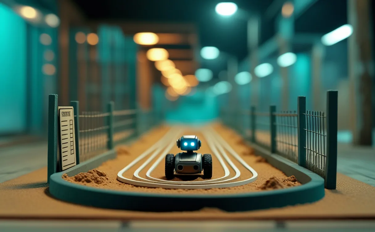 Miniatuur diorama-illustratie bij artikel 'Loop engineering, harness engineering en Hermes: 3 nieuwe AI-agent-begrippen uitgelegd'