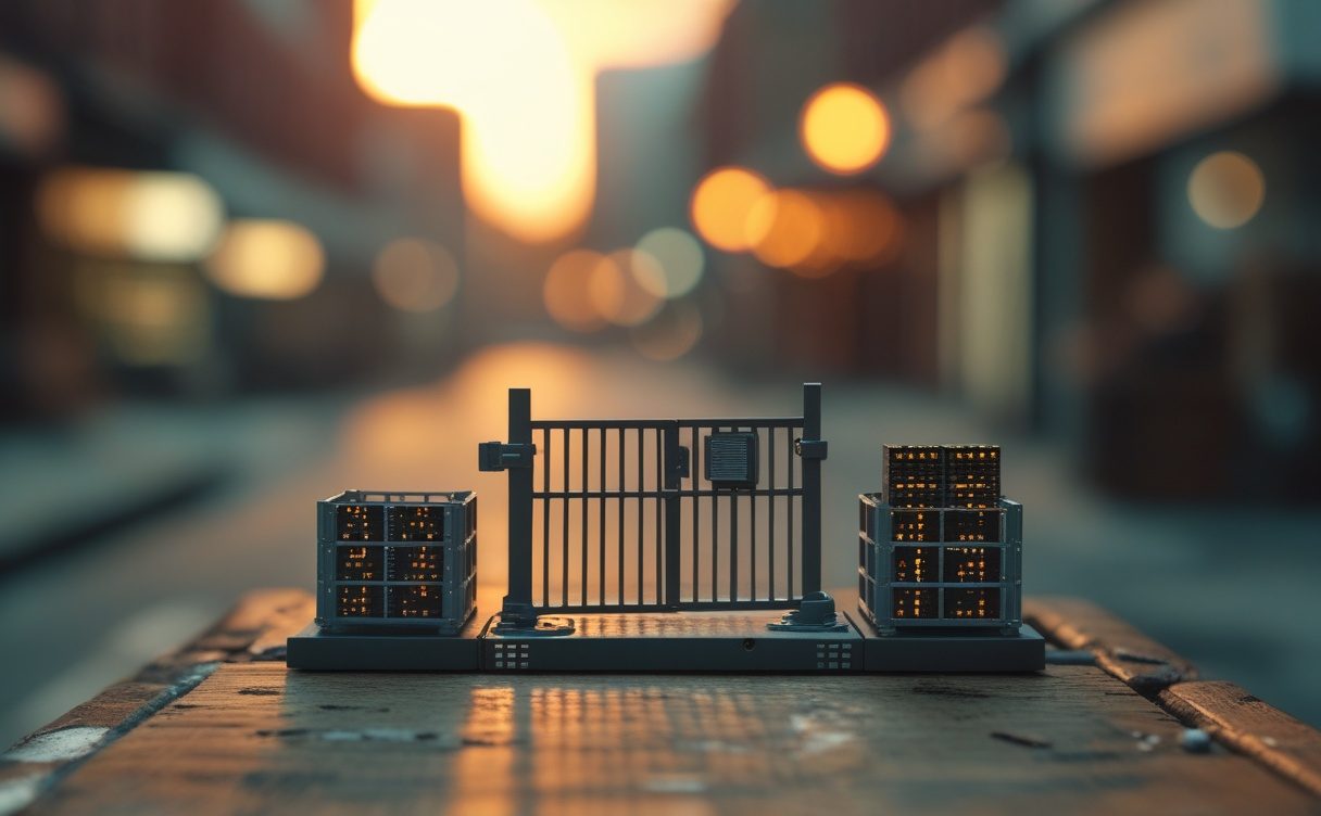 Miniatuur diorama-illustratie bij artikel 'Juni 2026: de maand dat AI-toegang een landsgrens kreeg'