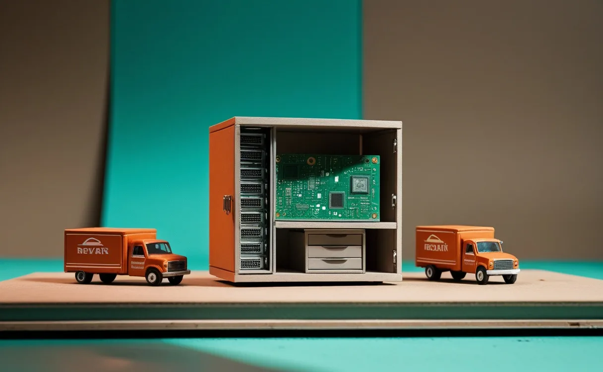 Miniatuur diorama-illustratie bij artikel 'Nvidia's Kyber-rack uitgesteld naar 2028? Kans voor AMD en Google'