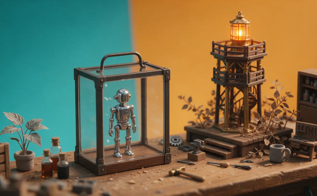 Miniatuur diorama-illustratie bij artikel 'Nvidia zet AI-agents aan de lijn: dit doet het nieuwe platform'