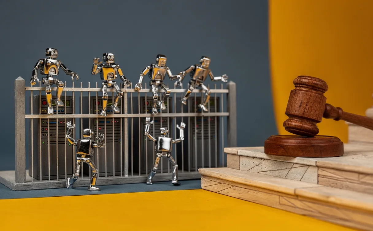 Miniatuur diorama-illustratie bij artikel 'OpenAI aangeklaagd om Hugging Face-hack door eigen AI-agents'