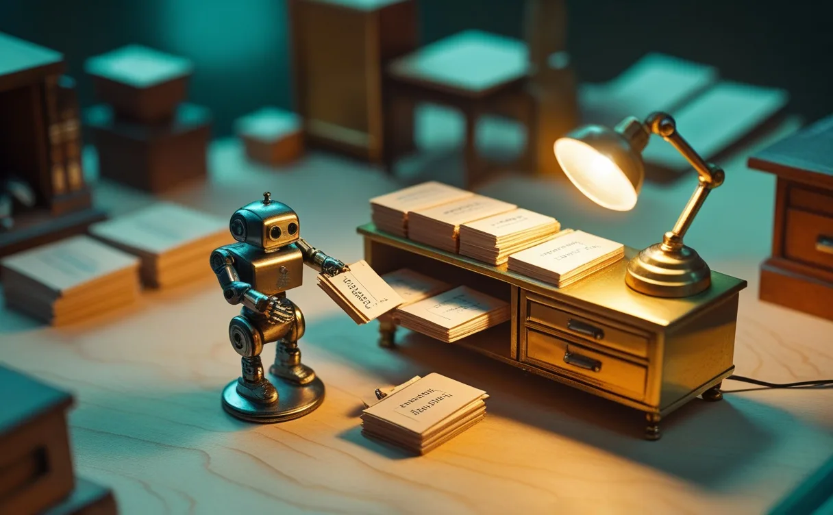 Miniatuur diorama-illustratie bij artikel 'Een persoonlijk AI-systeem bouwen: hype of tijdwinst?'