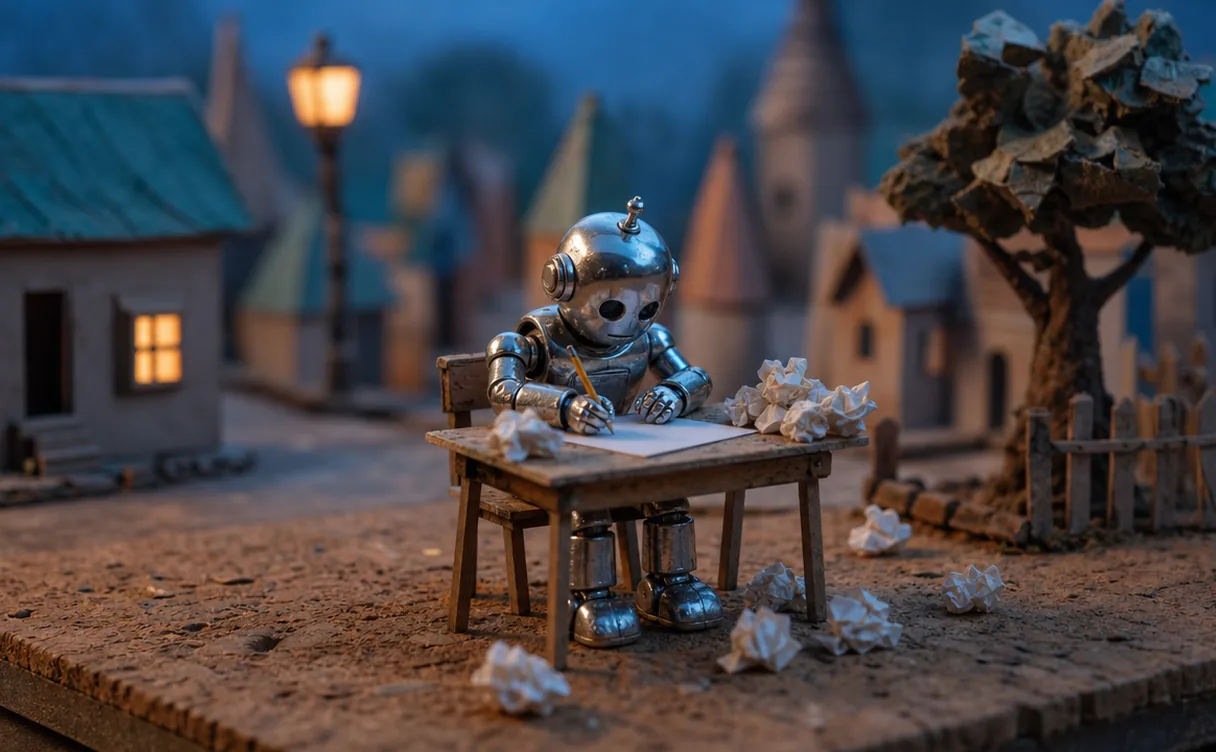 Miniatuur diorama-illustratie bij artikel 'Redeneermodellen uitgelegd: waarom AI eerst 'nadenkt''