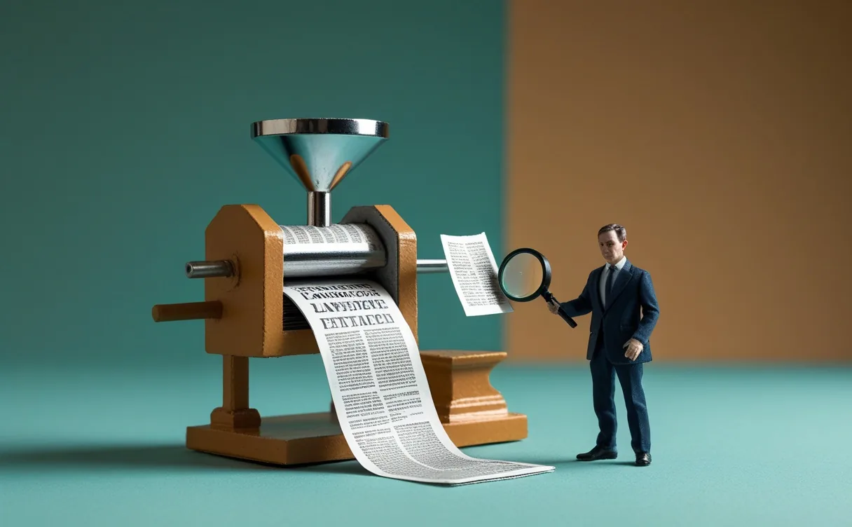 Miniatuur diorama-illustratie bij artikel 'Seattle Times klaagt OpenAI aan om 88 gekopieerde woorden'