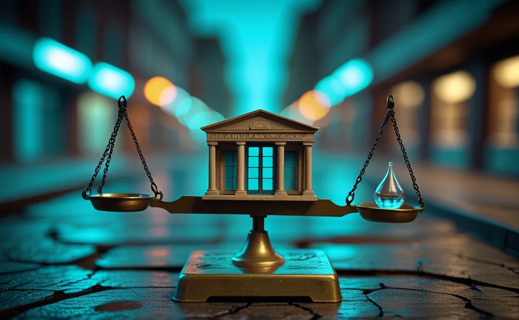 Miniatuur diorama-illustratie bij artikel 'De verborgen kosten van AI: VN waarschuwt voor stroom, water en een scheve verdeling'